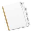 Avery Insertable Big Tab Dividers, 5-Tab, Double-Sided Gold Edge Reinforcing, 11 x 8.5, White, Clear Tabs, 1 Set (11122)