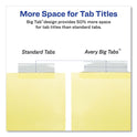 Avery Insertable Big Tab Dividers, 8-Tab, Double-Sided Gold Edge Reinforcing, 11 x 8.5, Buff, Clear Tabs, 1 Set (11112)