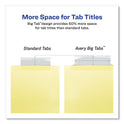 Avery Insertable Big Tab Dividers, 5-Tab, Double-Sided Gold Edge Reinforcing, 11 x 8.5, Buff, Clear Tabs, 1 Set (11110)