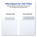 Avery Insertable Big Tab Dividers, 8-Tab, Double-Sided Gold Edge Reinforcing, 11 x 8.5, White, Clear Tabs, 1 Set (11124)