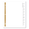 Avery Insertable Big Tab Dividers, 8-Tab, Double-Sided Gold Edge Reinforcing, 11 x 8.5, White, Clear Tabs, 1 Set (11124)