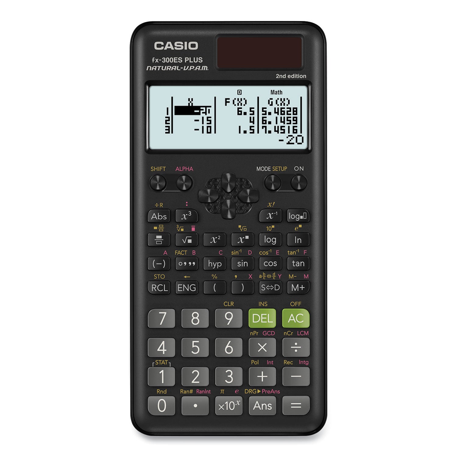 Casio FX-300ES Plus 2nd Edition Scientific Calculator, 16-Digit LCD, Black (FX300ESPLS2)