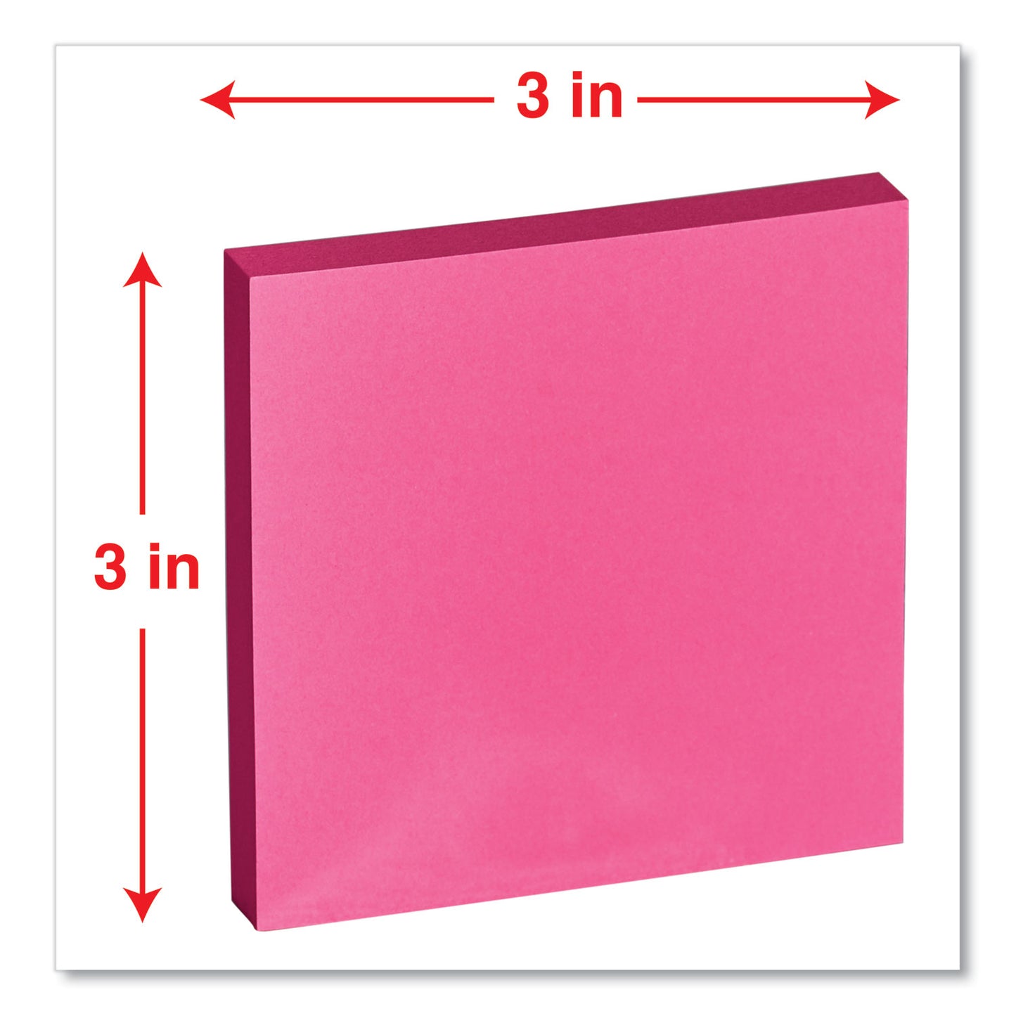 Universal Self-Stick Note Pads, 3" x 3", Assorted Neon Colors, 100 Sheets/Pad, 12 Pads/Pack (35612)