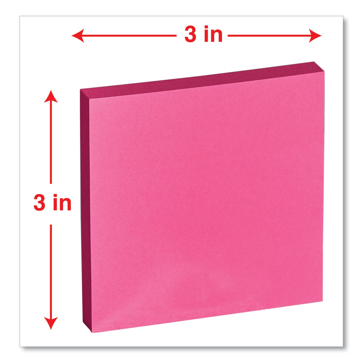 Universal Fan-Folded Self-Stick Pop-Up Note Pads, 3" x 3", Assorted Neon Colors, 100 Sheets/Pad, 12 Pads/Pack (35617)