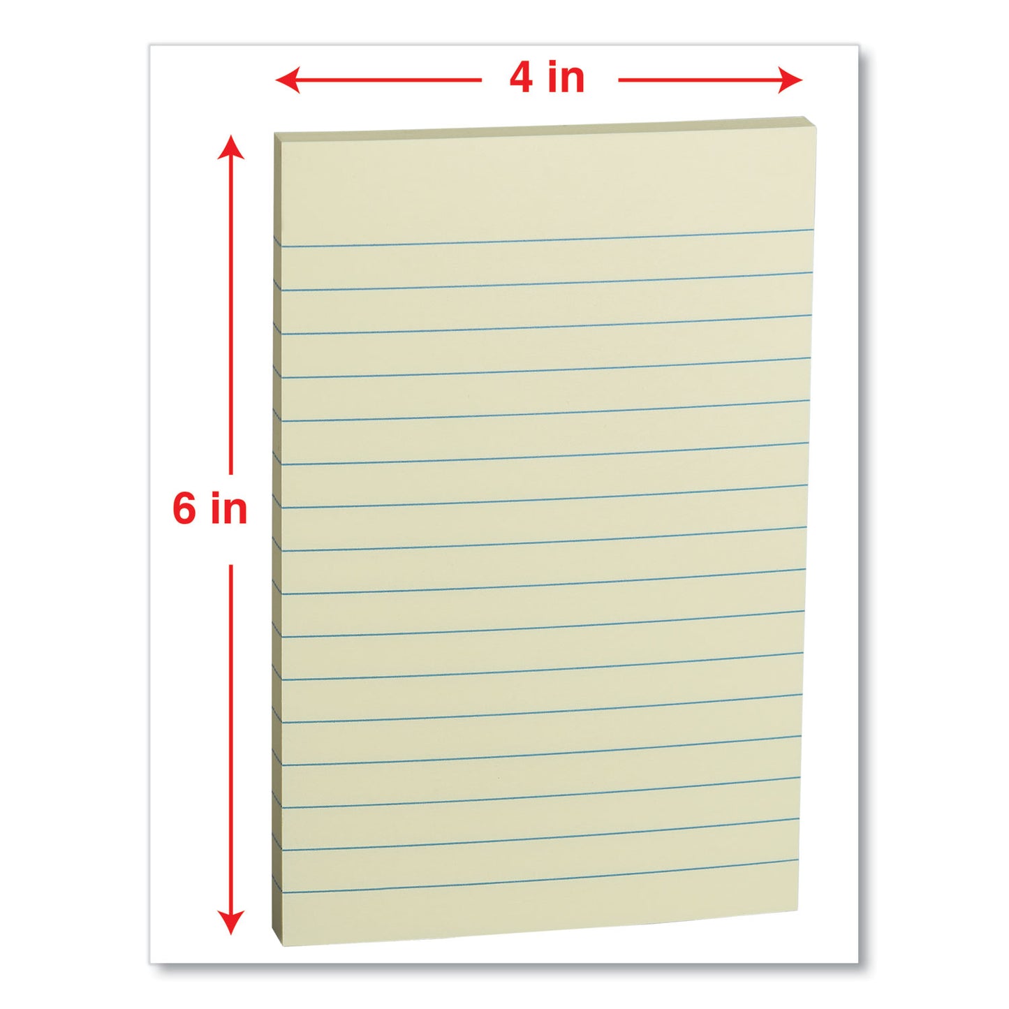 Universal Self-Stick Note Pads, Note Ruled, 4" x 6", Assorted Pastel Colors, 100 Sheets/Pad, 5 Pads/Pack (35616)