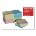 Universal Self-Stick Note Pad Cabinet Pack, 3" x 3", Assorted Pastel Colors, 90 Sheets/Pad, 24 Pads/Pack (35695)