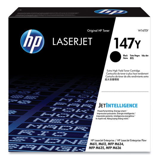 HP 147Y, (W1470Y) Extra High-Yield Black Original Laser Toner Cartridge