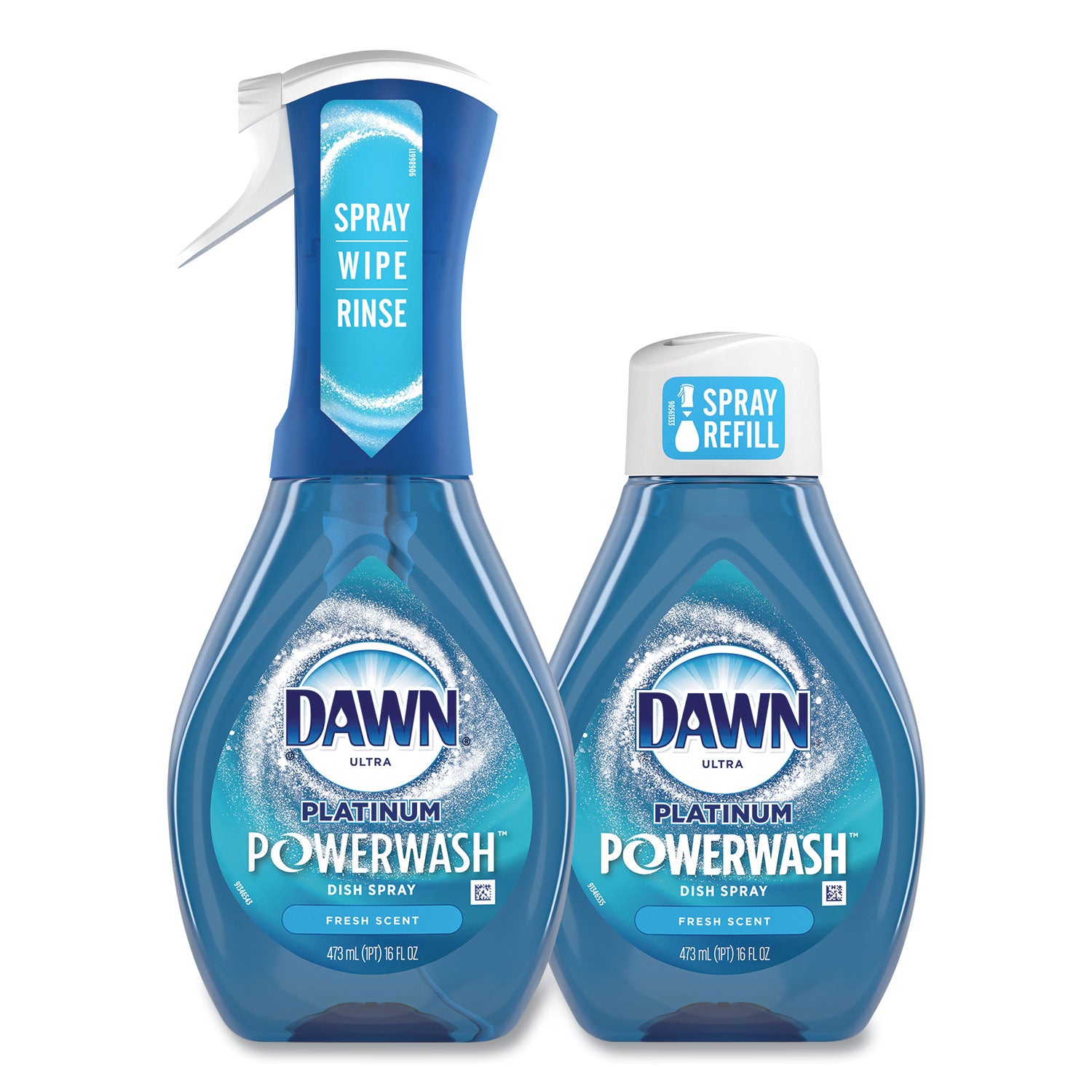 Dawn Platinum Powerwash Dish Spray, Fresh, 16 oz Spray Bottle, 2/Pack, 3 Packs/Carton (31836)