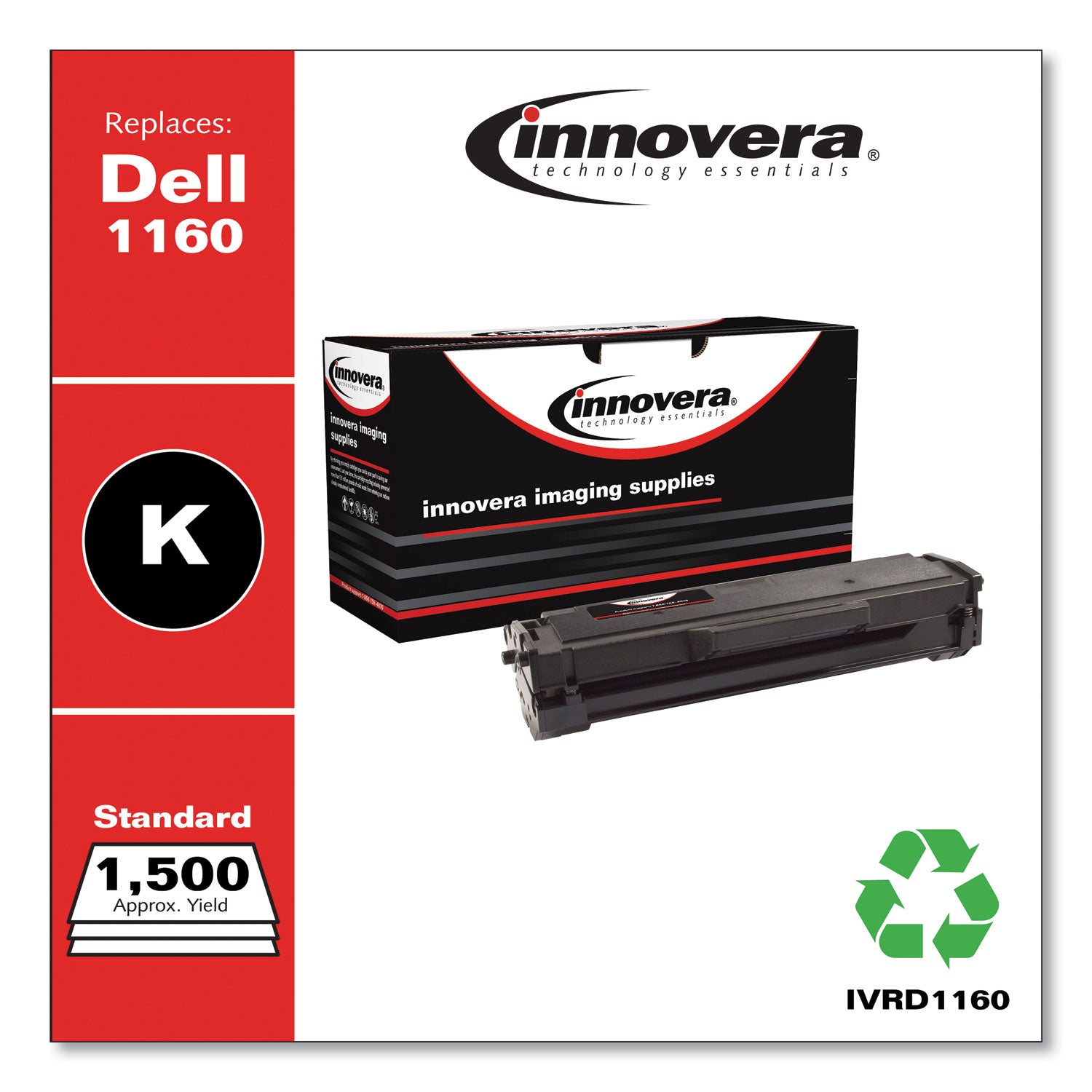 Innovera Remanufactured Black Toner, Replacement for 331-7335, 1,500 Page-Yield (D1160)