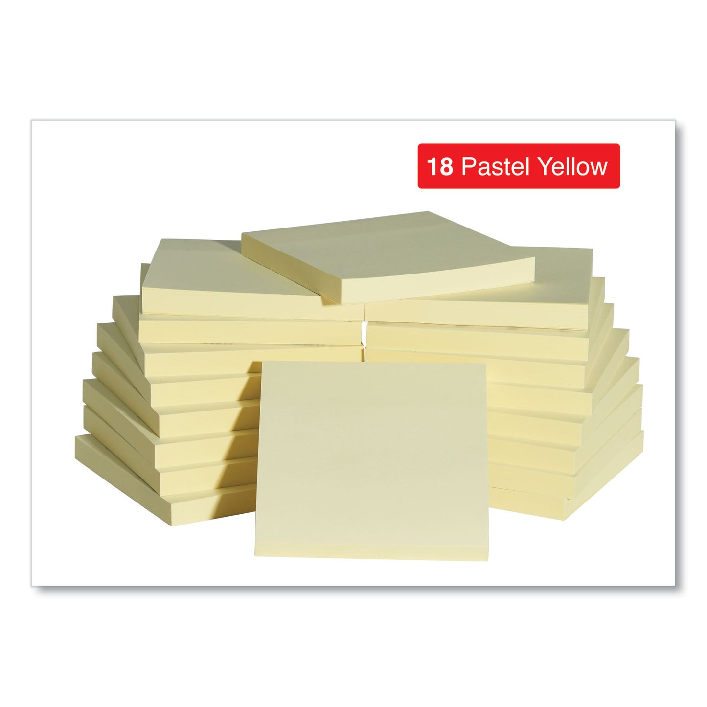 Universal Self-Stick Note Pad Value Pack, 3" x 3", Yellow, 100 Sheets/Pad, 18 Pads/Pack (35688)