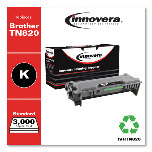 Innovera Remanufactured Black Toner, Replacement for TN820, 3,000 Page-Yield