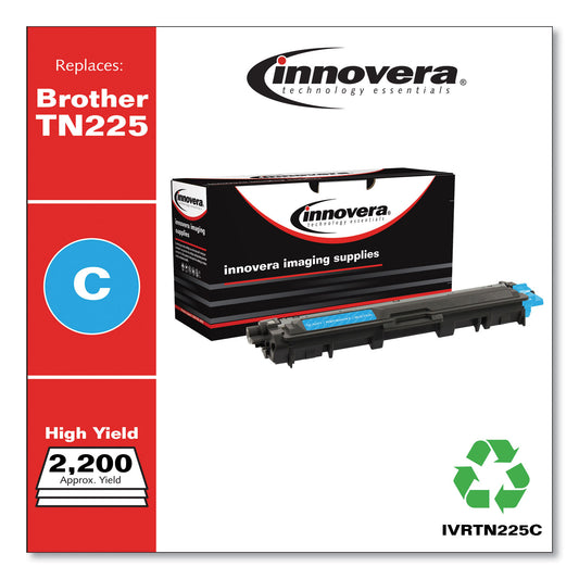 Innovera Remanufactured Cyan High-Yield Toner, Replacement for TN225C, 2,200 Page-Yield