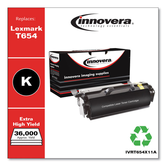 Innovera Remanufactured Black Toner, Replacement for T654X11A, 36,000 Page-Yield