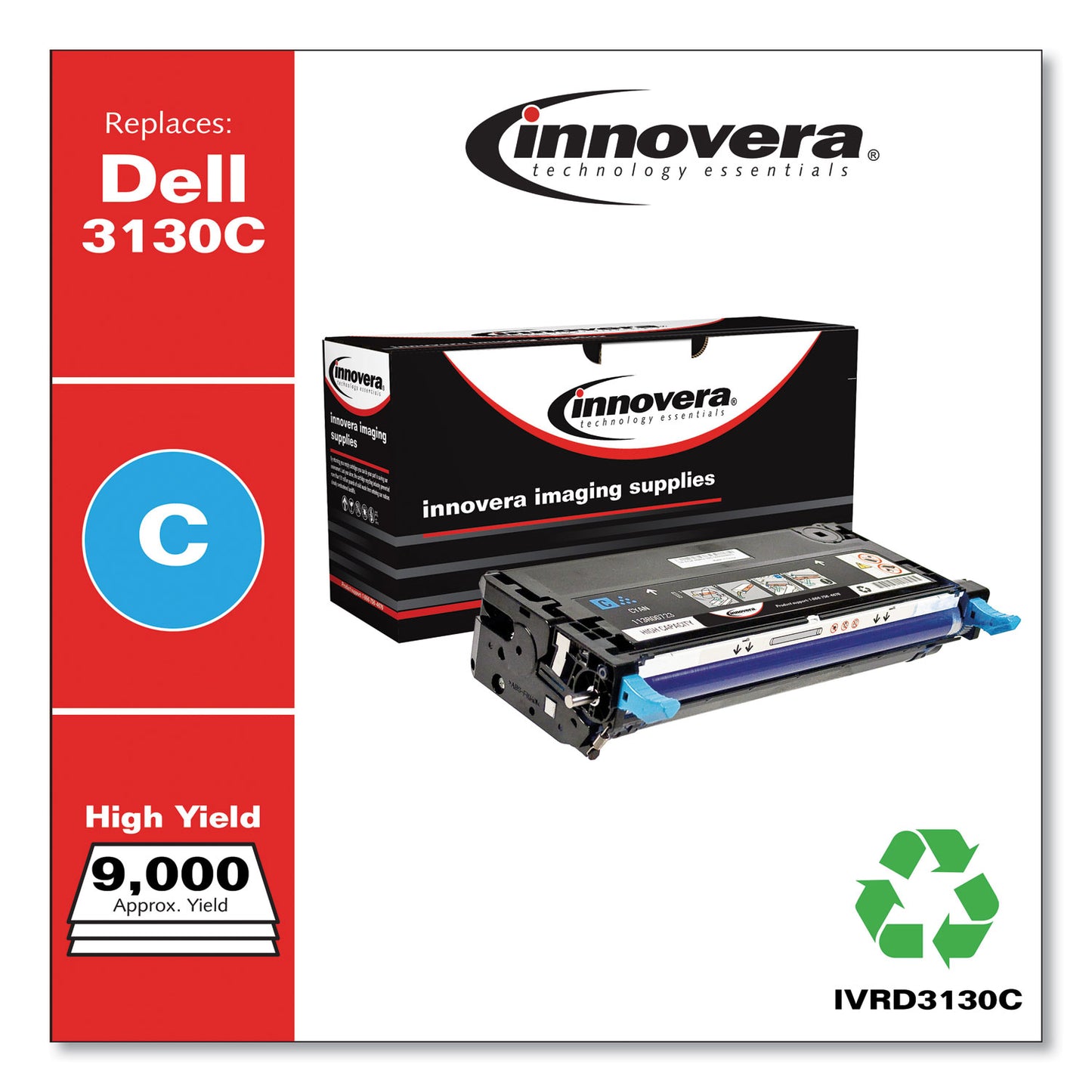 Innovera Remanufactured Cyan High-Yield Toner, Replacement for 330-1199, 9,000 Page-Yield (D3130C)