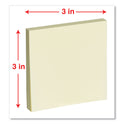 Universal Self-Stick Note Pads, 3" x 3", Yellow, 100 Sheets/Pad, 12 Pads/Pack (35668)