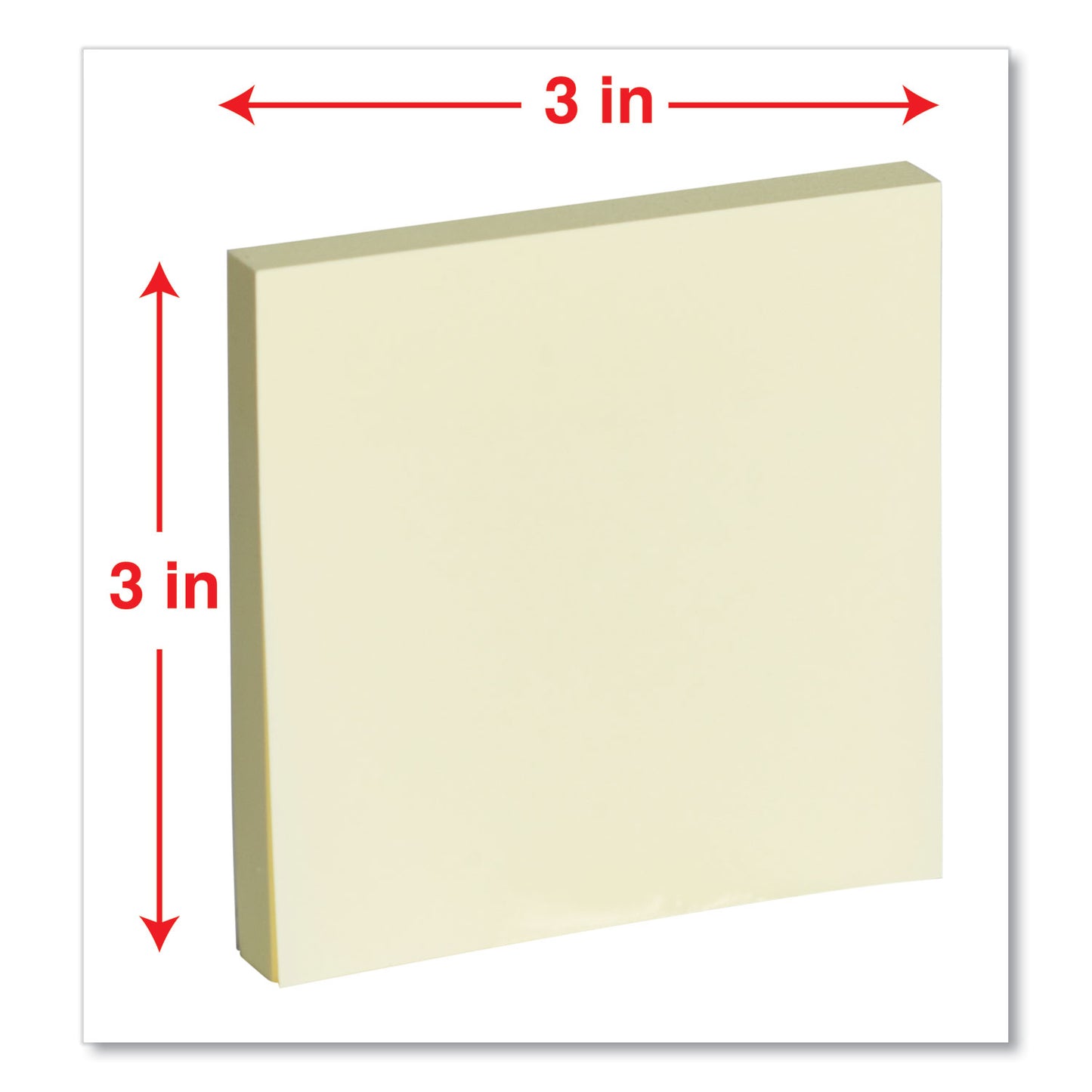 Universal Self-Stick Note Pads, 3" x 3", Yellow, 100 Sheets/Pad, 12 Pads/Pack (35668)