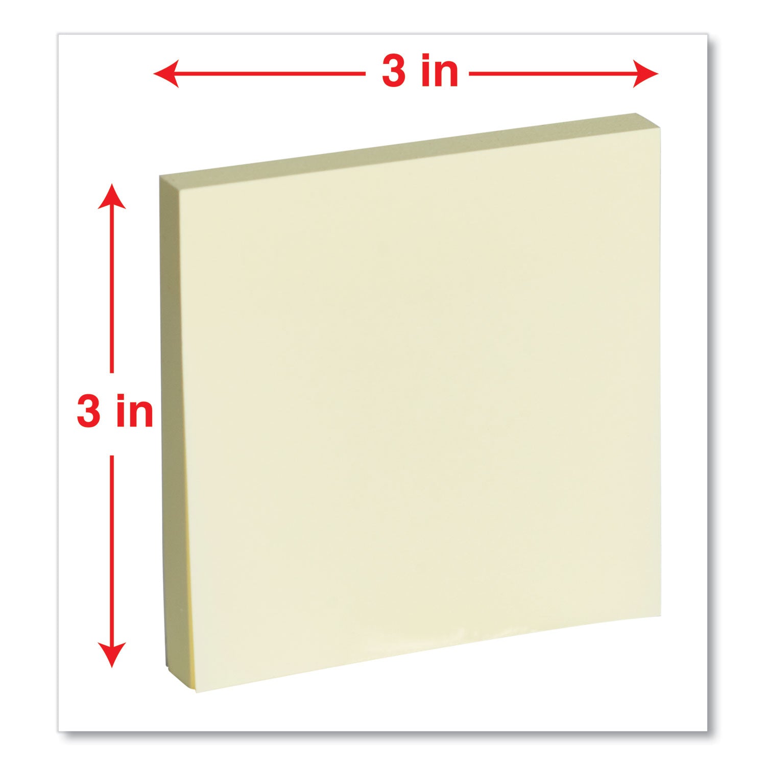 Universal Self-Stick Note Pads, 3" x 3", Yellow, 100 Sheets/Pad, 12 Pads/Pack (35668)