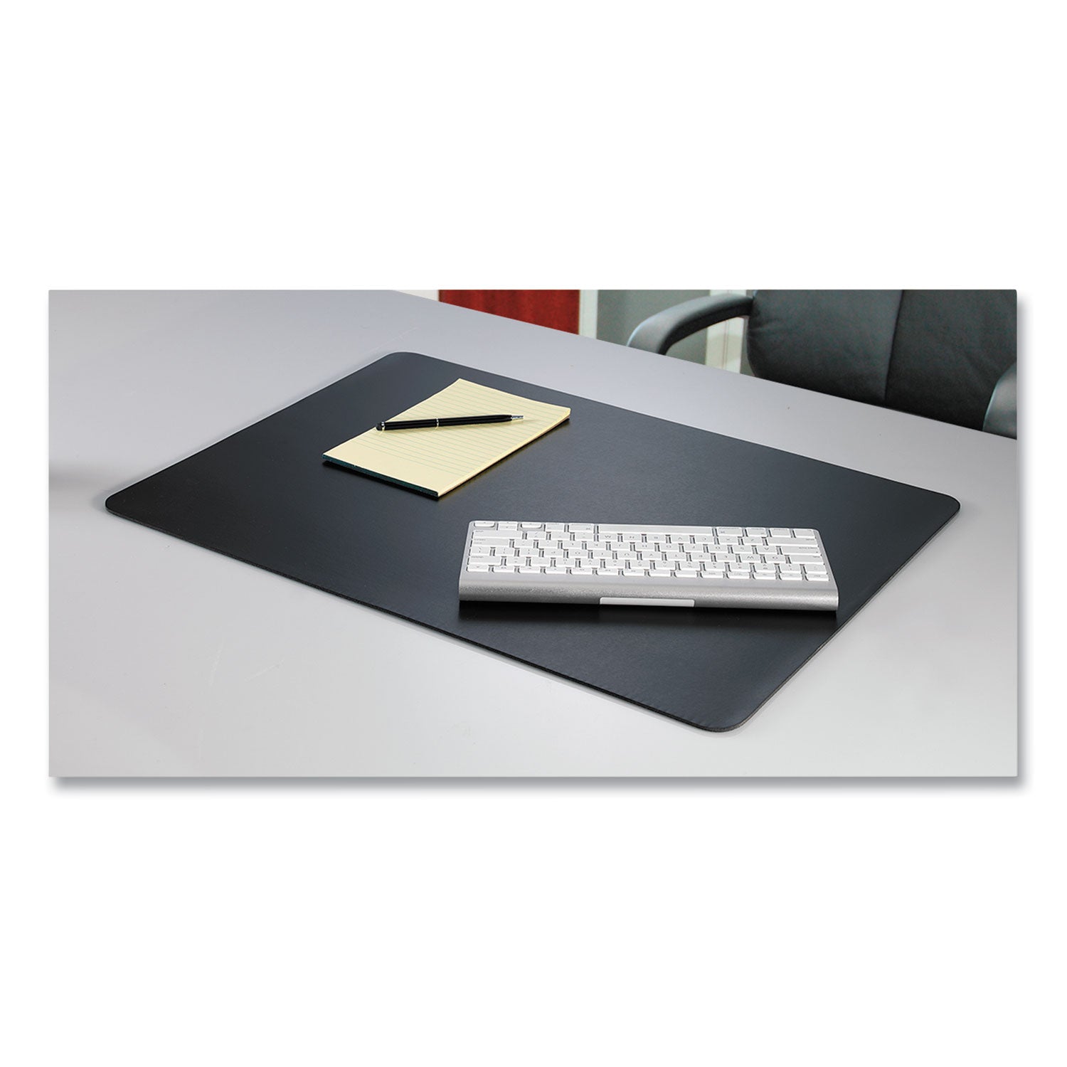 Artistic Rhinolin II Desk Pad with Antimicrobial Protection, 17 x 12, Black (LT912MS)