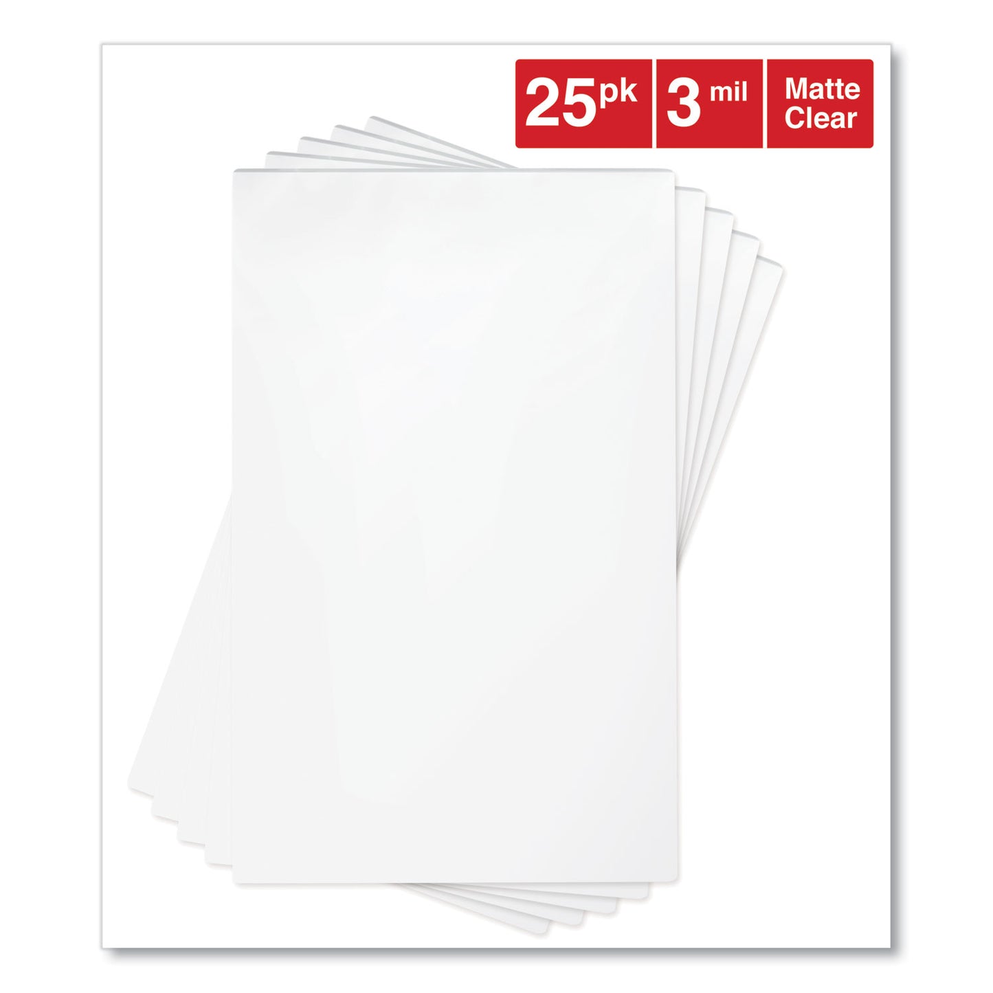 Universal Laminating Pouches, 3 mil, 9" x 14.5", Gloss Clear, 25/Pack (84630)