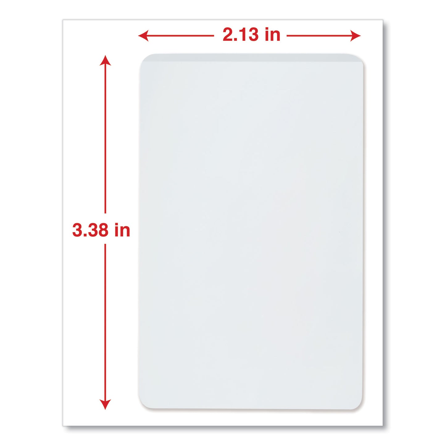 Universal Laminating Pouches, 5 mil, 2.13" x 3.38", Gloss Clear, 25/Pack (84650)