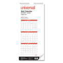 Universal Three-Month Wall Calendar, 12 x 27, White/Red Sheets, 14-Month: Dec 2024 to Jan 2026 (71003)