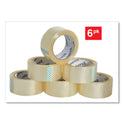 Universal Heavy-Duty Box Sealing Tape, 3" Core, 1.88" x 54.6 yds, Clear, 6/Pack (93000)