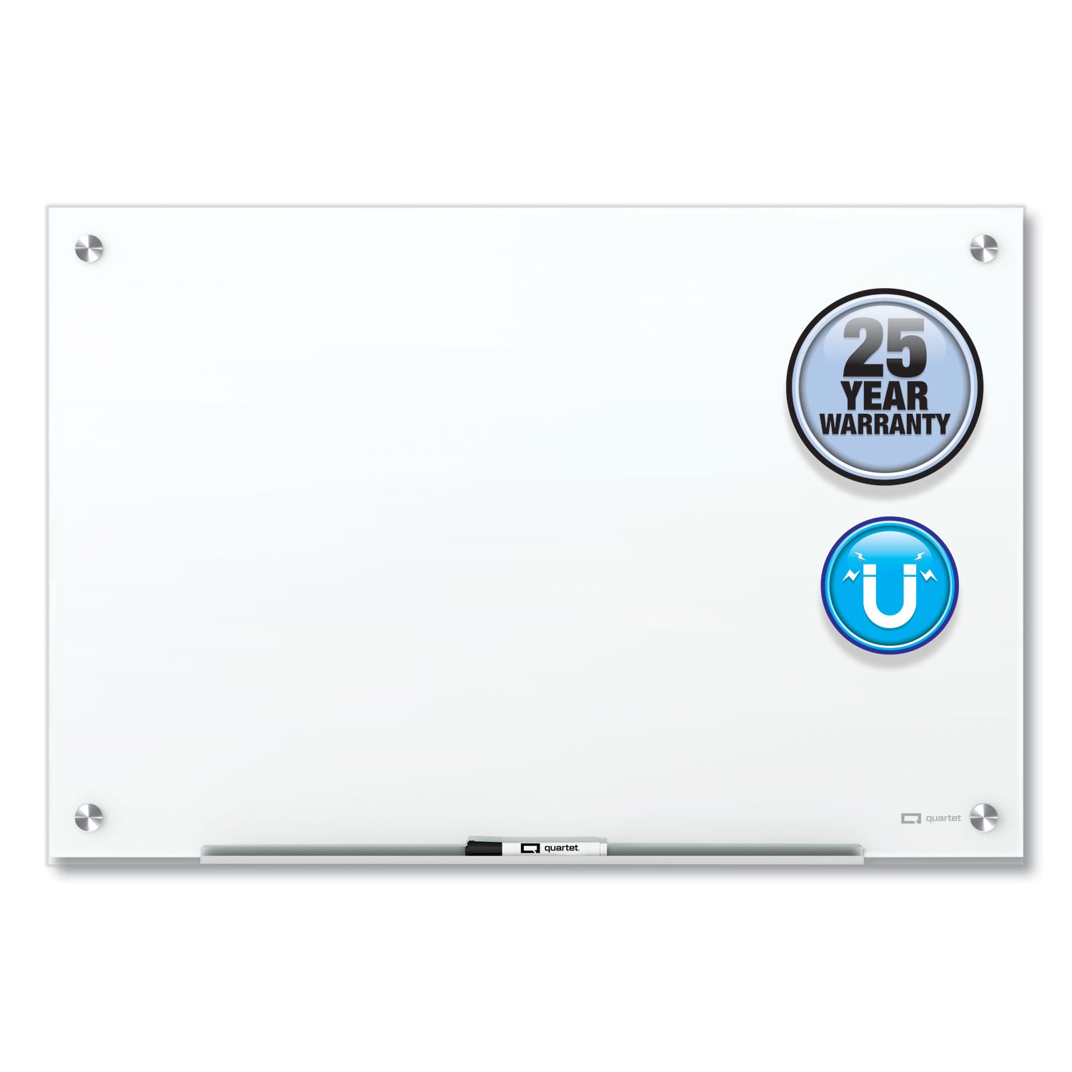 Quartet Brilliance Glass Dry-Erase Boards, 24 x 18, White Surface (G22418W)