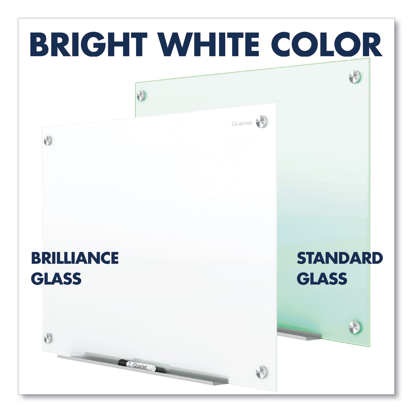 Quartet Brilliance Glass Dry-Erase Boards, 24 x 18, White Surface (G22418W)