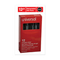 Universal Comfort Grip Gel Pen, Retractable, Medium 0.7 mm, Black Ink, Clear/Black Barrel, Dozen (39912)