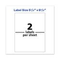 Avery Waterproof Shipping Labels with TrueBlock Technology, Laser Printers, 5.5 x 8.5, White, 2/Sheet, 500 Sheets/Box (95526)