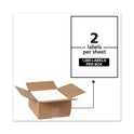 Avery Waterproof Shipping Labels with TrueBlock Technology, Laser Printers, 5.5 x 8.5, White, 2/Sheet, 500 Sheets/Box (95526)