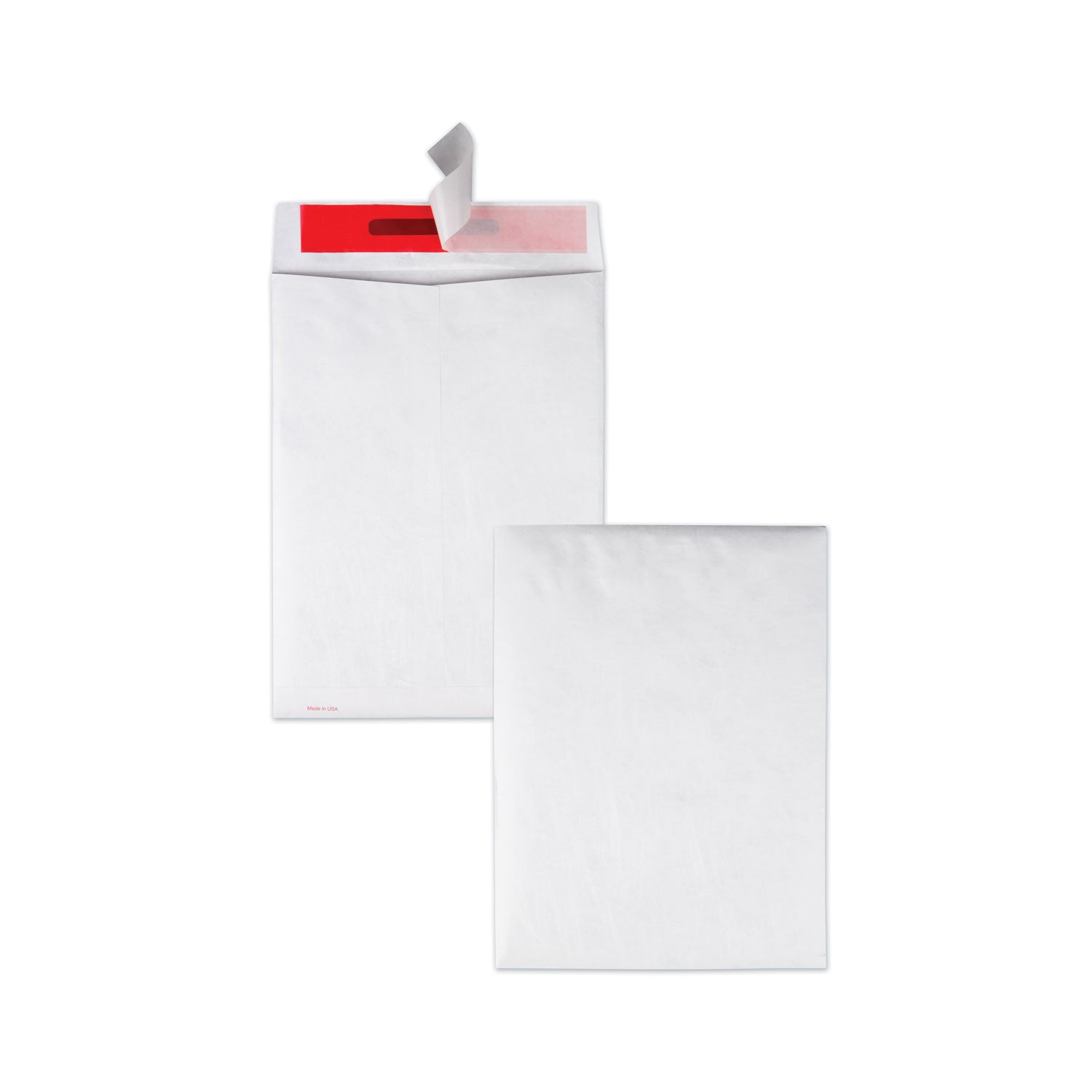Quality Park Tamper-Indicating Mailers Made with Tyvek, #10 1/2, Flip-Stik Flap, Redi-Strip Adhesive Closure, 9 x 12, White, 100/Box (R2400)