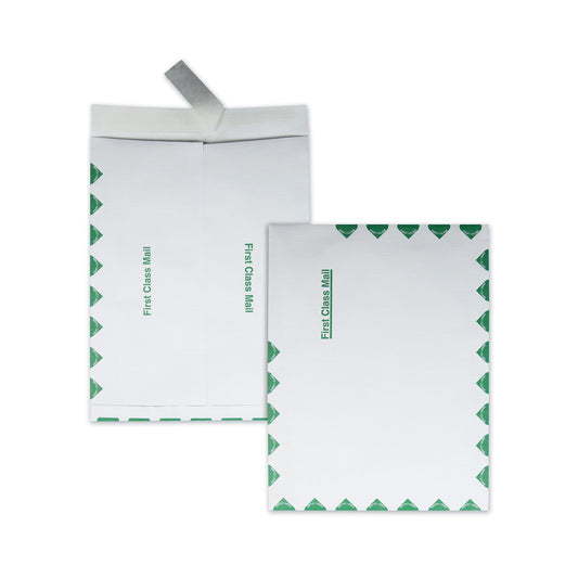 Quality Park Ship-Lite Envelope, First Class, #13 1/2, Cheese Blade Flap, Redi-Strip Adhesive Closure, 10 x 13, White, 100/Box (S3625)