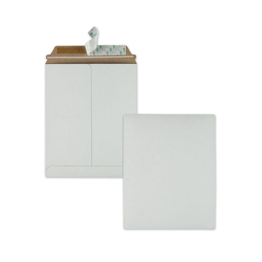 Quality Park Photo/Document Mailer, Cheese Blade Flap, Redi-Strip Adhesive Closure, 9 x 11.5, White, 25/Box (64014)