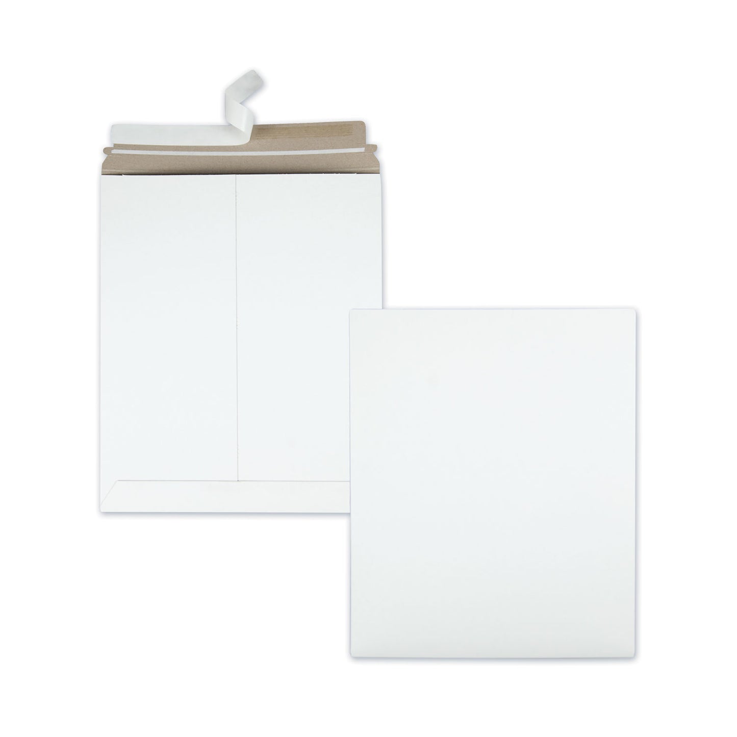 Quality Park Photo/Document Mailer, Cheese Blade Flap, Redi-Strip Adhesive Closure, 11 x 13.5, White, 25/Box (64016)