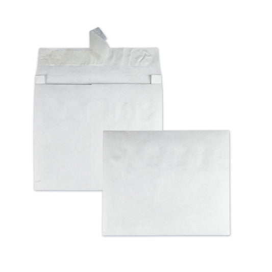 Survivor Lightweight 14 lb Tyvek Open End Expansion Mailers, #15 1/2, Square Flap, Redi-Strip Adhesive Closure, 12 x 16, White, 100/CT (R4650)