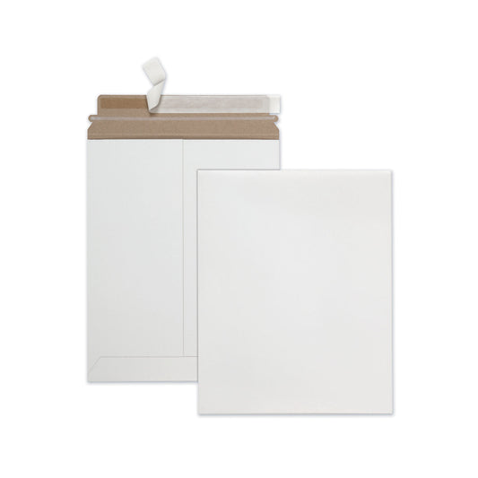Quality Park Photo/Document Mailer, Cheese Blade Flap, Redi-Strip Adhesive Closure, 9.75 x 12.5, White, 25/Box (64015)