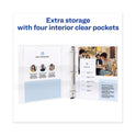 Avery Heavy-Duty View Binder with DuraHinge and One Touch EZD Rings, 3 Rings, 1" Capacity, 11 x 8.5, White (79199)