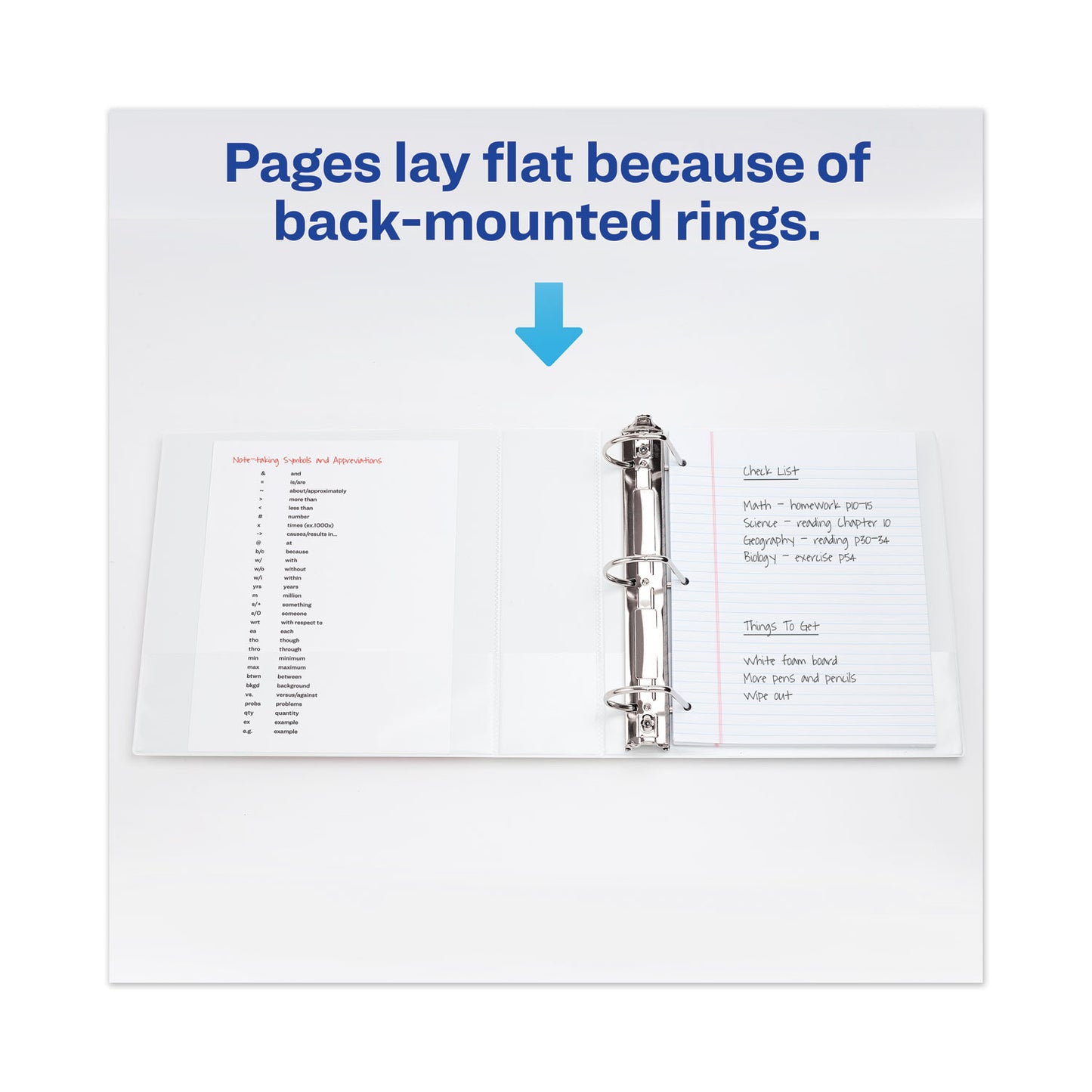 Avery Heavy-Duty View Binder with DuraHinge and Locking One Touch EZD Rings, 3 Rings, 3" Capacity, 11 x 8.5, White (79193)