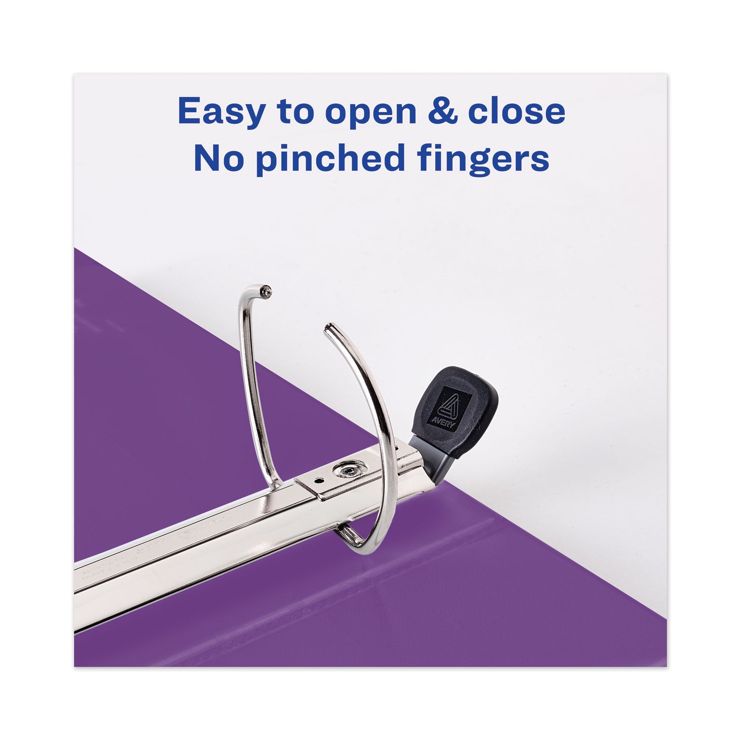 Avery Heavy-Duty View Binder with DuraHinge and One Touch EZD Rings, 3 Rings, 2" Capacity, 11 x 8.5, Purple (79777)