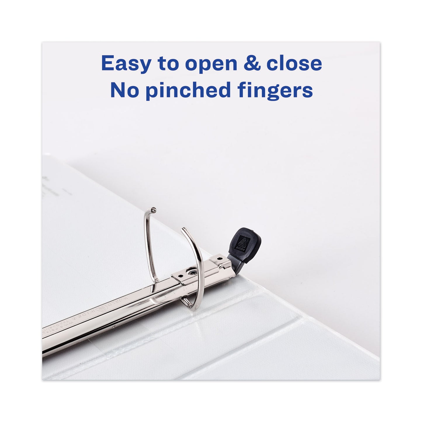 Avery Heavy-Duty View Binder with DuraHinge and One Touch EZD Rings, 3 Rings, 1" Capacity, 11 x 8.5, White (79199)