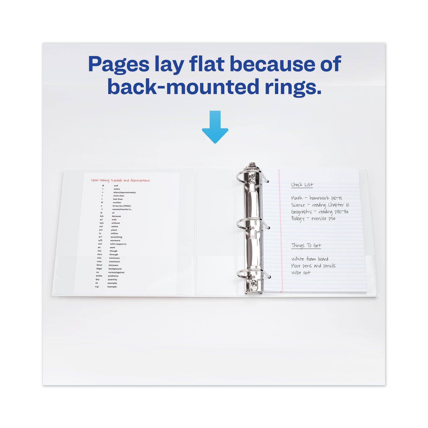 Avery Heavy-Duty View Binder with DuraHinge and Locking One Touch EZD Rings, 3 Rings, 4" Capacity, 11 x 8.5, White (79104)