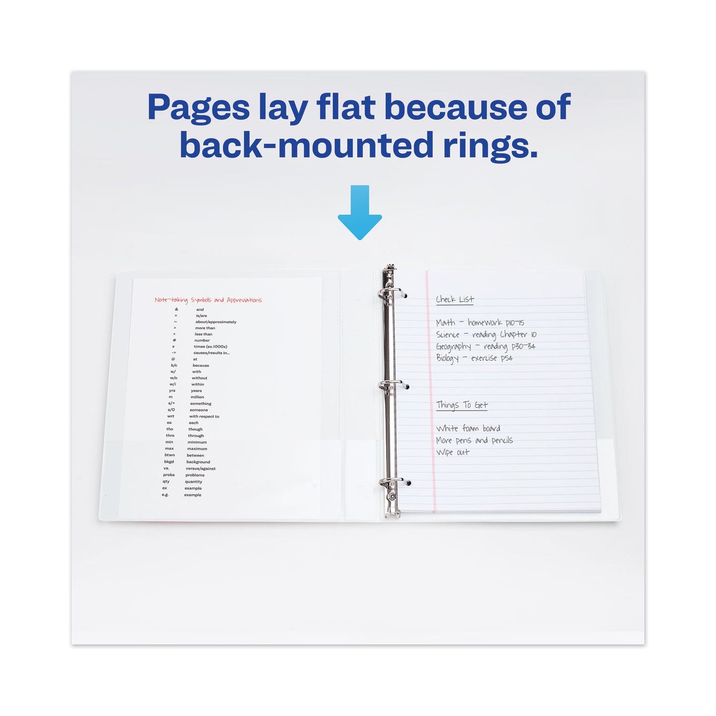 Avery Heavy-Duty View Binder with DuraHinge and One Touch EZD Rings, 3 Rings, 1" Capacity, 11 x 8.5, White (79199)