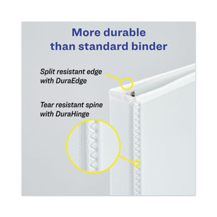 Heavy-Duty View Binder with DuraHinge and Locking One Touch EZD Rings, 3 Rings, 5" Capacity, 11 x 8.5, Chartreuse