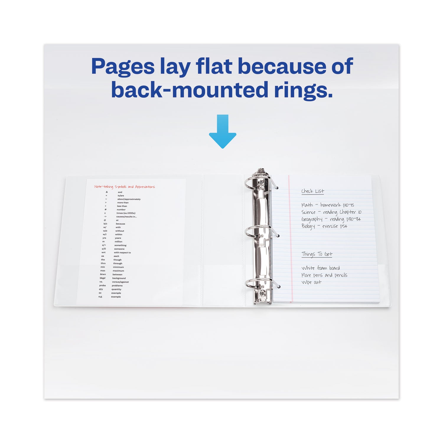 Avery Heavy-Duty View Binder with DuraHinge, One Touch EZD Rings and Extra-Wide Cover, 3 Ring, 3" Capacity, 11 x 8.5, White, (1321) (01321)