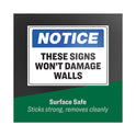 Avery Surface Safe Removable Label Safety Signs, Inkjet/Laser Printers, 8 x 8, White, 15/Pack (61513)