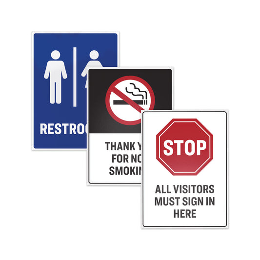 Avery Surface Safe Removable Label Safety Signs, Inkjet/Laser Printers, 8 x 8, White, 15/Pack (61513)