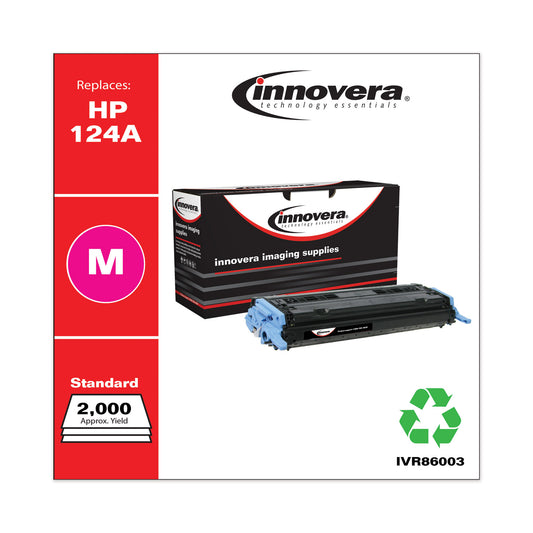 Innovera Remanufactured Magenta Toner, Replacement for 124A (Q6003A), 2,000 Page-Yield (86003)