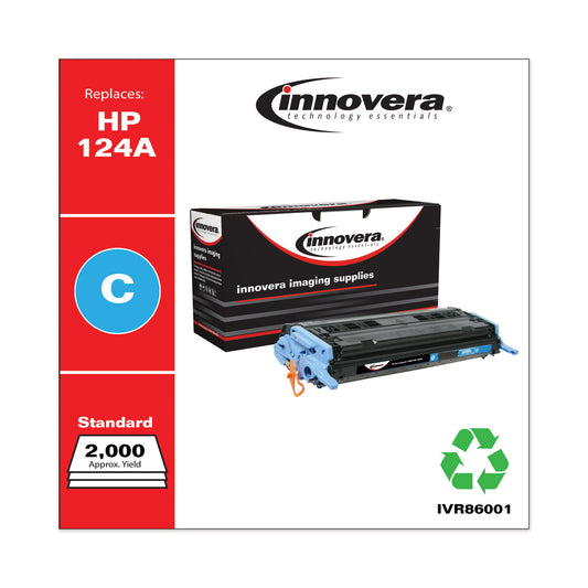Innovera Remanufactured Cyan Toner, Replacement for 124A (Q6001A), 2,000 Page-Yield (86001)