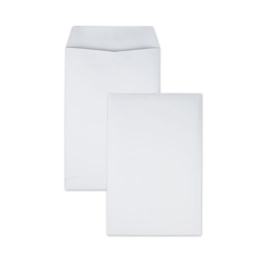 Quality Park Redi-Seal Catalog Envelope, #1, Cheese Blade Flap, Redi-Seal Adhesive Closure, 6 x 9, White, 100/Box (43117)